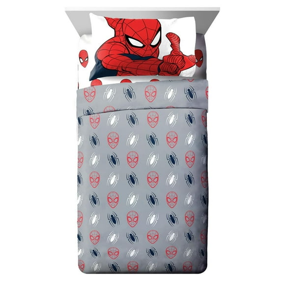 Marvel Spider-Man 3-Piece Twin Sheet Set, 100% Polyester
