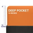 thumbnail image 4 of Super Soft and Durable​​ Microfiber Fitted Sheet, Machine Washable Fitted Bed Sheet with 15 inches Deep Pocket, Queen, 60 x 80 inches, Orange, 4 of 7