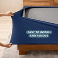 thumbnail image 3 of Bare Home Box Spring Cover - Microfiber - 4-Way Stretch (Full, Dark Blue), 3 of 6