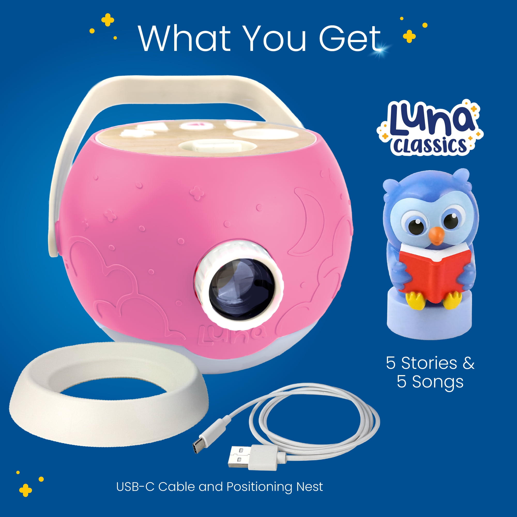 Luna Storytime PINK Projector