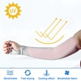 thumbnail image 3 of Vocoste 1 Pair Cooling Arm Sleeves for Women Sports Arm Sleeve Covers Sun Protection Pink Gray, 3 of 7