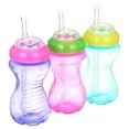 thumbnail image 5 of Nuby Easy Grip Soft Straw Sippy Cup, Multicolor, 10 fl oz, 3 Count, 5 of 9