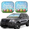 thumbnail image 2 of Picia Happy Easter 2 Piece Car Windshield Sun Shade Foldable | Foldable Sun Shield for Front Window Blocks UV Rays and Keeps Your Vehicle Cool-Medium, 2 of 7
