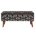 thumbnail image 3 of DeeHome Black and White Upholstered Storage Bench, 3 of 6