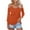 Orange, variant on LYXSSBYX 3/4 Length Sleeve Womens Tops Women Solid 3/4 Sleeve V-Neck Pullover Strapless Tops Shirts Blouse