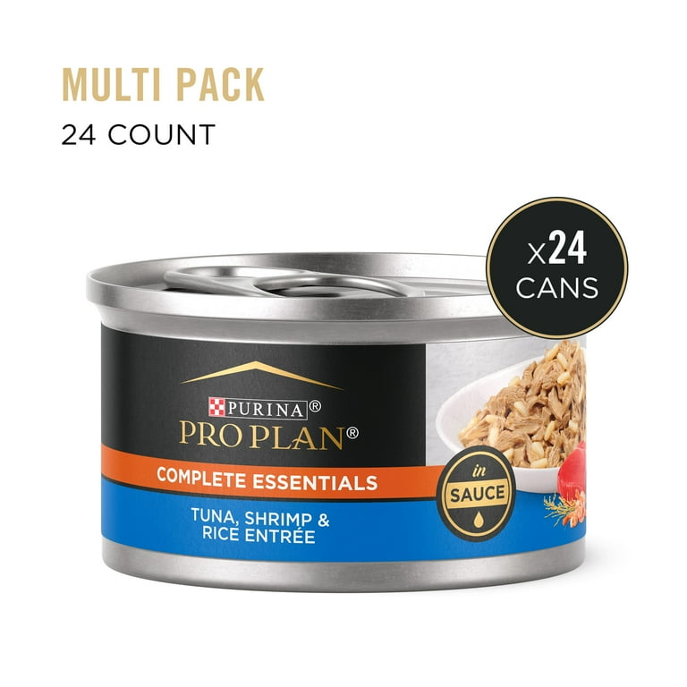Free Shipping Purina Pro Plan High Protein Tuna Shrimp Rice Wet Cat Food 3 oz Cans 24 Pack Walmart