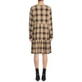 thumbnail image 5 of BLU WHITE BLU Plaid Ruffle Hem Dress, (Women's), 5 of 5