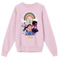 thumbnail image 4 of Steven Universe Amate A Ti Mismo Crew Neck Long Sleeve Cradle Pink Adult Sweatshirt-3XL, 4 of 5