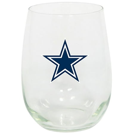 Dallas Cowboys Wine - Dallas Cowboys 15oz. Stemless Wine Glass - No Size