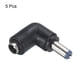 thumbnail image 3 of Adaptador de conector de alimentación DC Uxcell, acoplador de enchufe en ángulo de 90 grados, 5, 3 of 6