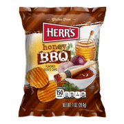 Herr's Honey BBQ Potato Chips 1 Oz (Pack of 7)