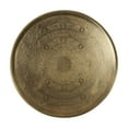 thumbnail image 4 of Eros Small Round Tray Top Collapsible Brass Accent Table with Etched Flower Design by East at Main 20"Dia x 22"H, 4 of 8