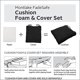 thumbnail image 5 of Miuline - Juego de 4 fundas para cojines de silla de comedor, extraíbles y lavables, de repuesto con lazos y cremallera, para cocina, comedor, jardín (solo funda) (negro, 56 x 51 cm), 5 of 5