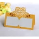 thumbnail image 4 of Tarjetas de lugar de boda de encaje, decoración de recepción de nombre de mesa personalizada, cartulina con patrón de encaje dorado para boda, 50 Uds., 4 of 5