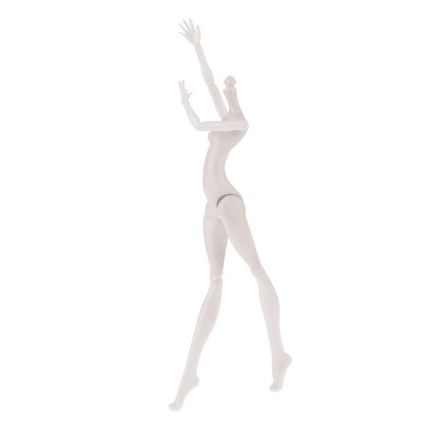 Conjunto de Articulaciones para Cuerpo Desnudo de Muñeca - Accesorios de Bricolaje para Muñecas Altas Blanco