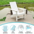 thumbnail image 6 of Garpans Adirondack Chairs Set of 2 All Weather Outdoor Adirondack Chair HDPE Outdoor Chair for Patio Front Porch Pool Garden Deck Fire Pit Outside, White, 6 of 8