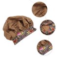 thumbnail image 3 of Unique Bargains Women Flowered Shower Cap Black 1 Pc Champagne, 3 of 5