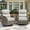 Gray/Beige, variant on 2PCS Outdoor Rattan Swivel Rocking Chairs Patio Wicker Rocker Gliders with 6" Thick Cushions, Beige