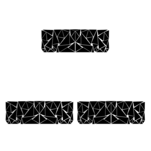 relayinert Car Stickers Featuring Triangles Graphics Sun Protection And Helper For Family brilliant black 3Set