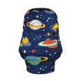 thumbnail image 2 of Haiem Planets and Stars Baby Nursing Cover & Nursing Poncho - Multi Use Cover for Baby Car Seat Canopy, Stroller Cover, 360°Full Privacy Breastfeeding Coverage, 2 of 9