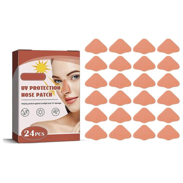 24pcs Sun Protection Nose Strips Effective Sun Protection Spf 50 Sunscreen Strips UV Protection For Hiking, Swimming & Travel