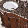 thumbnail image 5 of Silkroad Exclusive  Sanger Bathroom Single Sink Vanity Brown Baltic Brown Top with Left Sink Distressed, Painted, 5 of 5