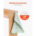 thumbnail image 5 of Over the Stove Spice Rack, Compatible with Multiple Stovetop Types, 6 Hooks, Supports 22 lbs, Varnish-Coated Surface, Space-Saving Kitchen Organizer, 5 of 12