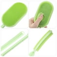thumbnail image 4 of New Upgrade Back Scrubber for Shower, 27.6'' Long Handle Shower Brush for Body, Double Sided Bath Back Brush for Body Exfoliator and Deep Clean, Green, 4 of 9