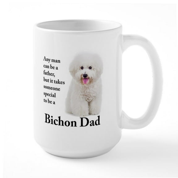 CafePress - Bichon Dad Mugs - 15 oz Ceramic Large White Novelty Mug