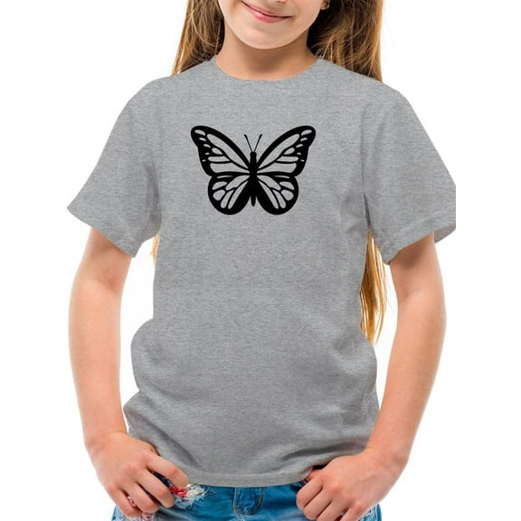 Monarch Butterfly Handdrawn T-Shirt Juniors -Image by Shutterstock, Small