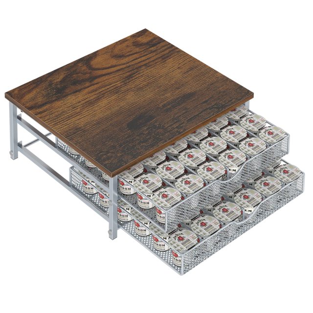 2Layer Storage Drawer K Cup Holder ,72 Capacity Capsule Pods Storage