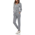 thumbnail image 2 of White Mark Women's French Terry Hoodie and Jogger Lounge Set, 2 of 5