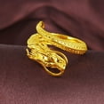 thumbnail image 3 of Visland Vintage Open Engraving Men Dragon Shape Domineering Ring Jewelry Accessory for Daily Life, 3 of 8