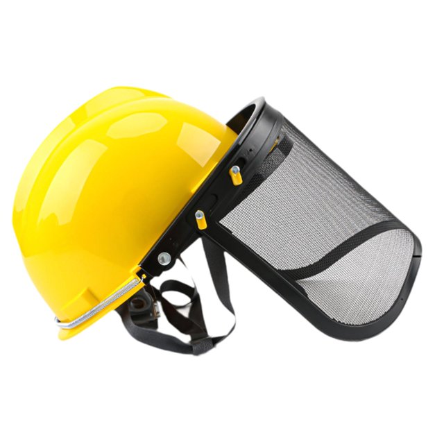 Visera de malla protectora para la cara, cubierta para la cara para trabajar la madera, ligera, multifuncional, ajustable, protección facial completa Amarillo
