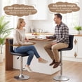 thumbnail image 5 of Gymax Bar Stools Set of 4 Adjustable Swivel Barstools w/Back & Footrest for Kitchen, 5 of 10