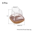 thumbnail image 2 of Protectores de piso para patas de silla cuadradas Uxcell de 8 piezas, aptos para patas de silla de 0.8-1 pulgada, transparentes, 2 of 6