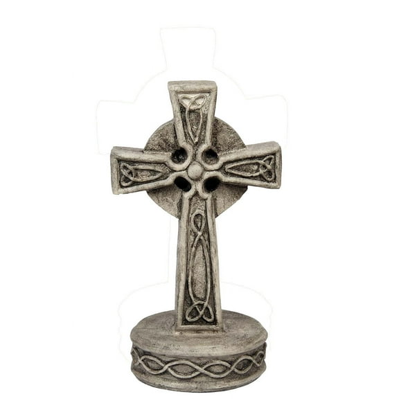 Solid Rock Stoneworks Small Celtic Cross 12" Tall x 7" Wide Pre Aged Color