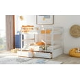 thumbnail image 4 of DAJU Full over Full Bunk Bed with Drawers Convertible Beds White, 4 of 10