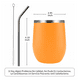 thumbnail image 4 of Vaso Termico Acero Inoxidable Labg 12oz Color Naranja, 4 of 5