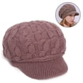 thumbnail image 2 of Sombrero cálido de invierno para mujer, sombrero de punto informal de ganchillo con sombra, sombrero torcido, sombrero de punto para mujer de otoño e invierno Ormromra 222372-2, 2 of 4