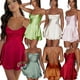 thumbnail image 5 of Vestido corto de verano de color liso, sin espalda, adelgazante, sexy, popular en Europa y América, 5 of 6