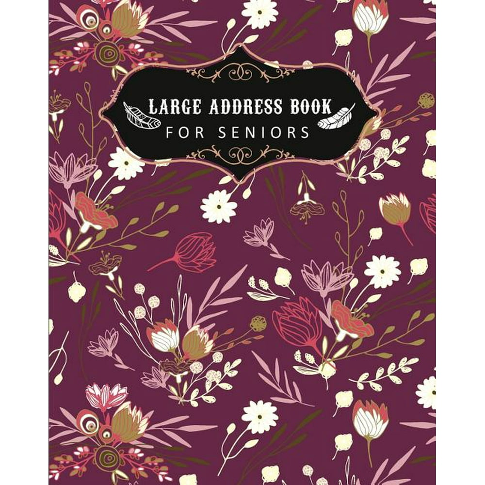 Floral Address Book Large Address Book For Seniors Big Address Book