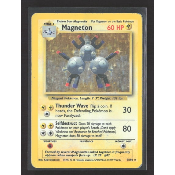 1999 Base Set Magneton Holo Rare #9/102