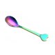 thumbnail image 1 of 1 pieza, cuchara de amor de acero inoxidable, cuchara de café, pastel, postre, cuchara de fruta con mango corto, 1 of 2