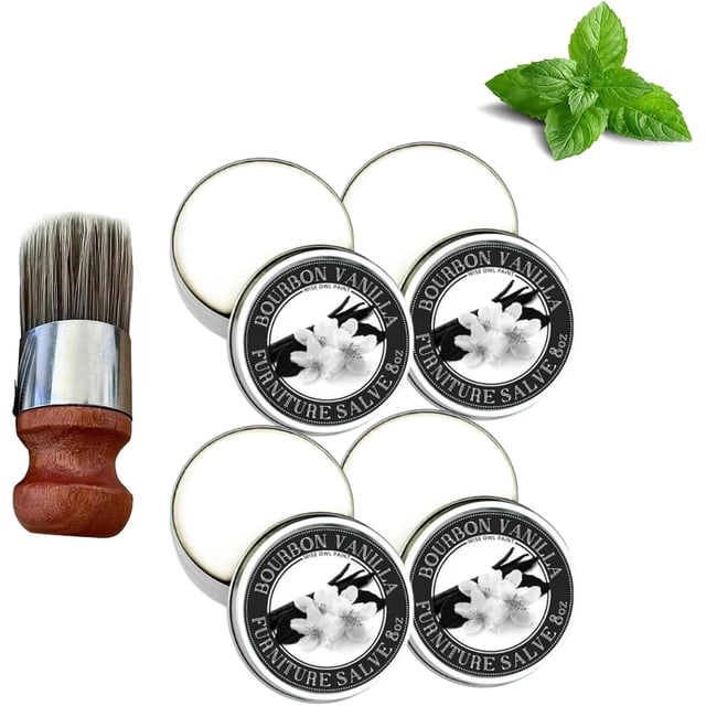 Ungüento para muebles de vainilla Bourbon, ungüento para muebles para pisos de madera, pulimento para muebles de vainilla Bourbon, ungüento de cuero para muebles adecuado para restauración y protecció