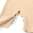 thumbnail image 2 of ShomPort Babys Knit Overalls Sleeveless Jumpsuit Stretchy Warm Solid Color Sweater Bodysuit 3-36 Months, 2 of 7