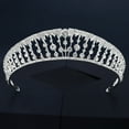 thumbnail image 3 of Shisuyan Bridal Tiara Rhinestone Crown Silver 1Pcs 5.7x1.4in, 3 of 8