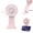 Pink, variant on JELLOO Mini Handheld Fan Powerful Personal Fan with Rechargeable Battery Operated 3 Adjustable Speed Portable Hand Held Fan Eyelash Fan for Girl Women Kid Outdoor Travelling Office Home