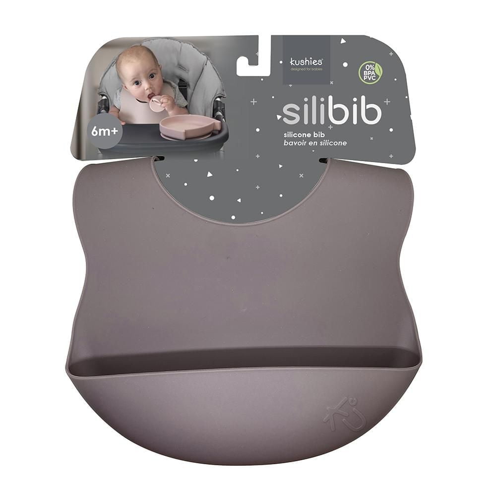 Kushies Silibib - Silicone Waterproof Adjustable  Bib - Bpa Free - Sparrow