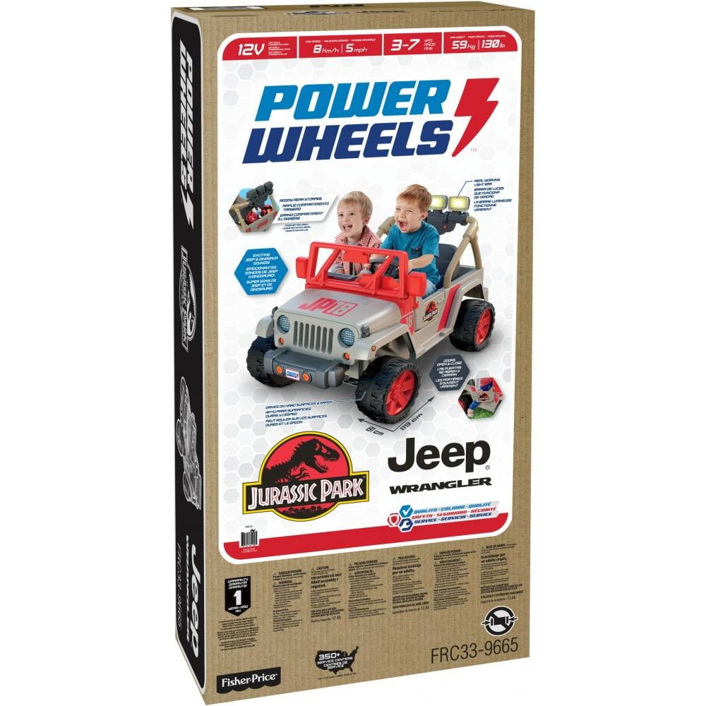 power wheels jurassic park jeep wrangler